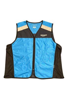 Amazon Luly Yang in Seattle Reflective Vest Blue Sz: XL 100% Polyester